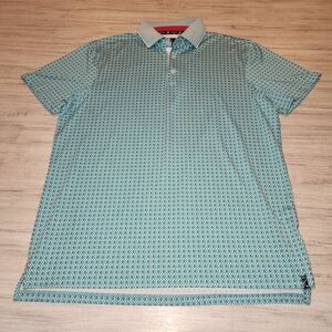 Kenneth Cole Golf Polo Short Sleeve Men's Blue Size Large A3
